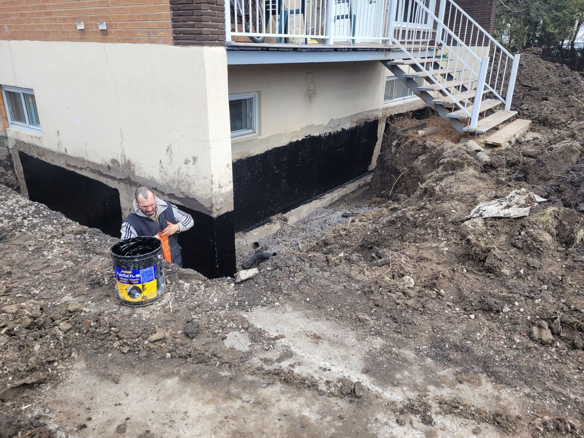 Installation de drain