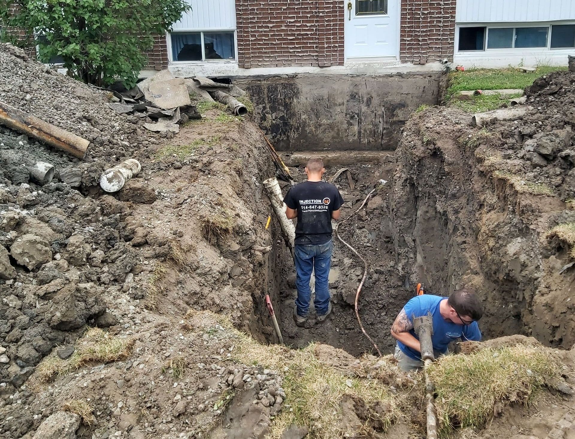 Intervention sur infiltration d'eau